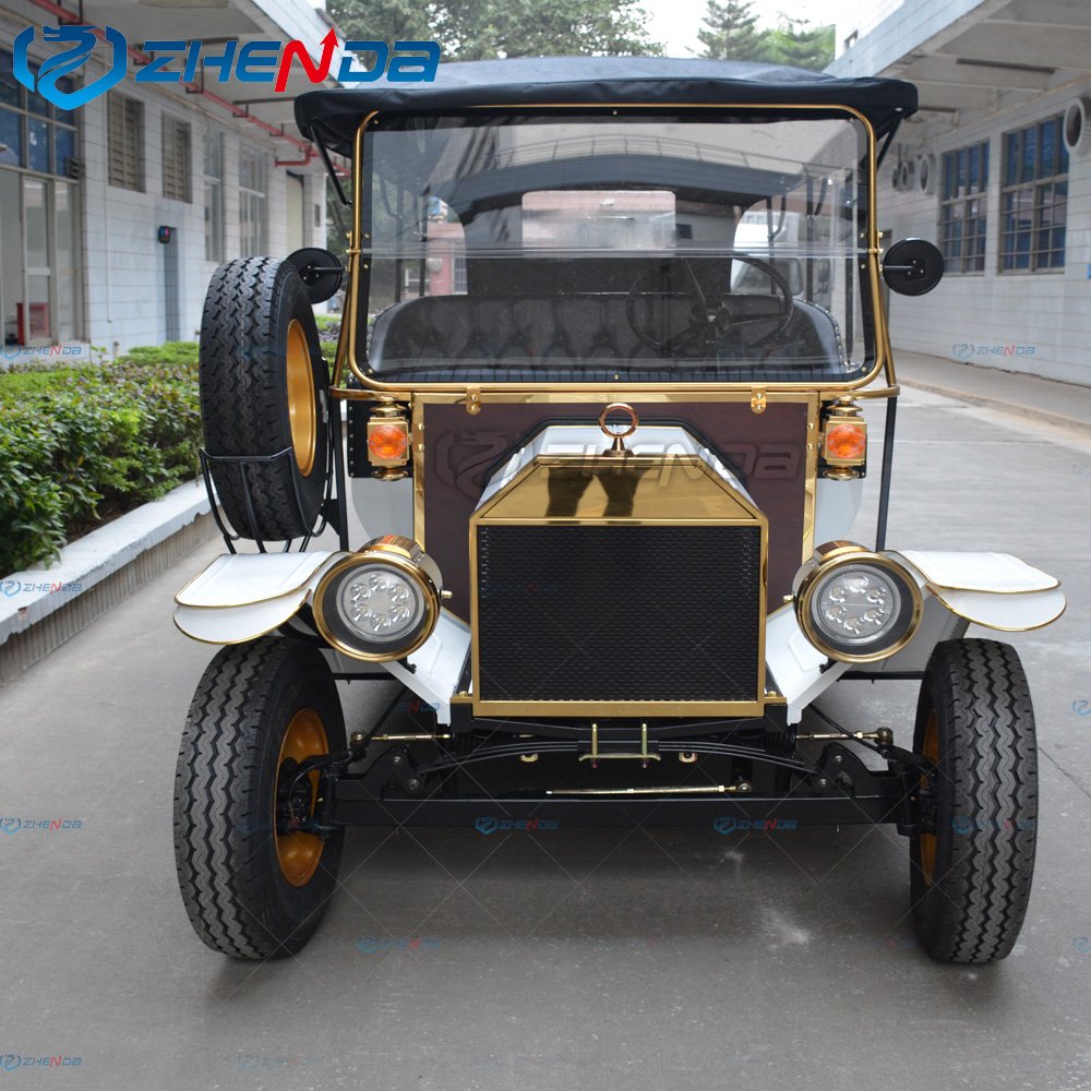 Electric 3 Rows 8 Seats Vintage Car Classic for Travel City Pass CE Electric Shuttle Bus Vintage Electric Car for Sale