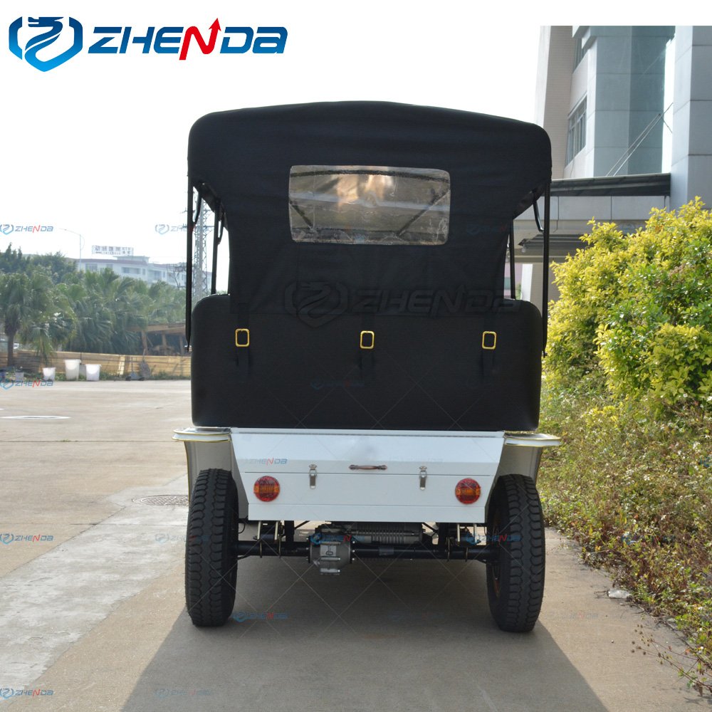Electric 3 Rows 8 Seats Vintage Car Classic for Travel City Pass CE Electric Shuttle Bus Vintage Electric Car for Sale