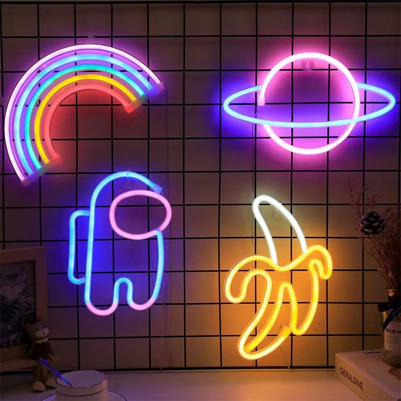 Neon Sign Lightning LED Neon Light Custom Night Light Battery USB Operated Table Lamp for Party Home Bar Gift Decoration Neon Li