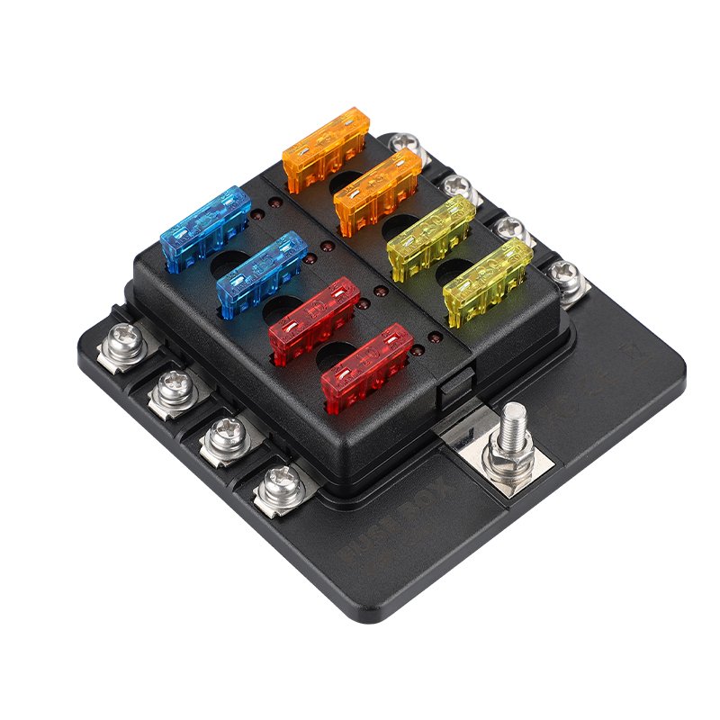 Factory Supply 8 Way Terminal Block With Fuse Car Audio Fuse Block for Car Boat Bus Marine Yacht 12V 24V