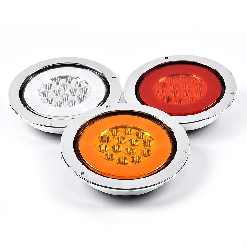 Led Truck Tail Light Rear Universal Dump Man Bus 6inch 10led 12v 24v 30v Brake Stop Position Truck Lamp