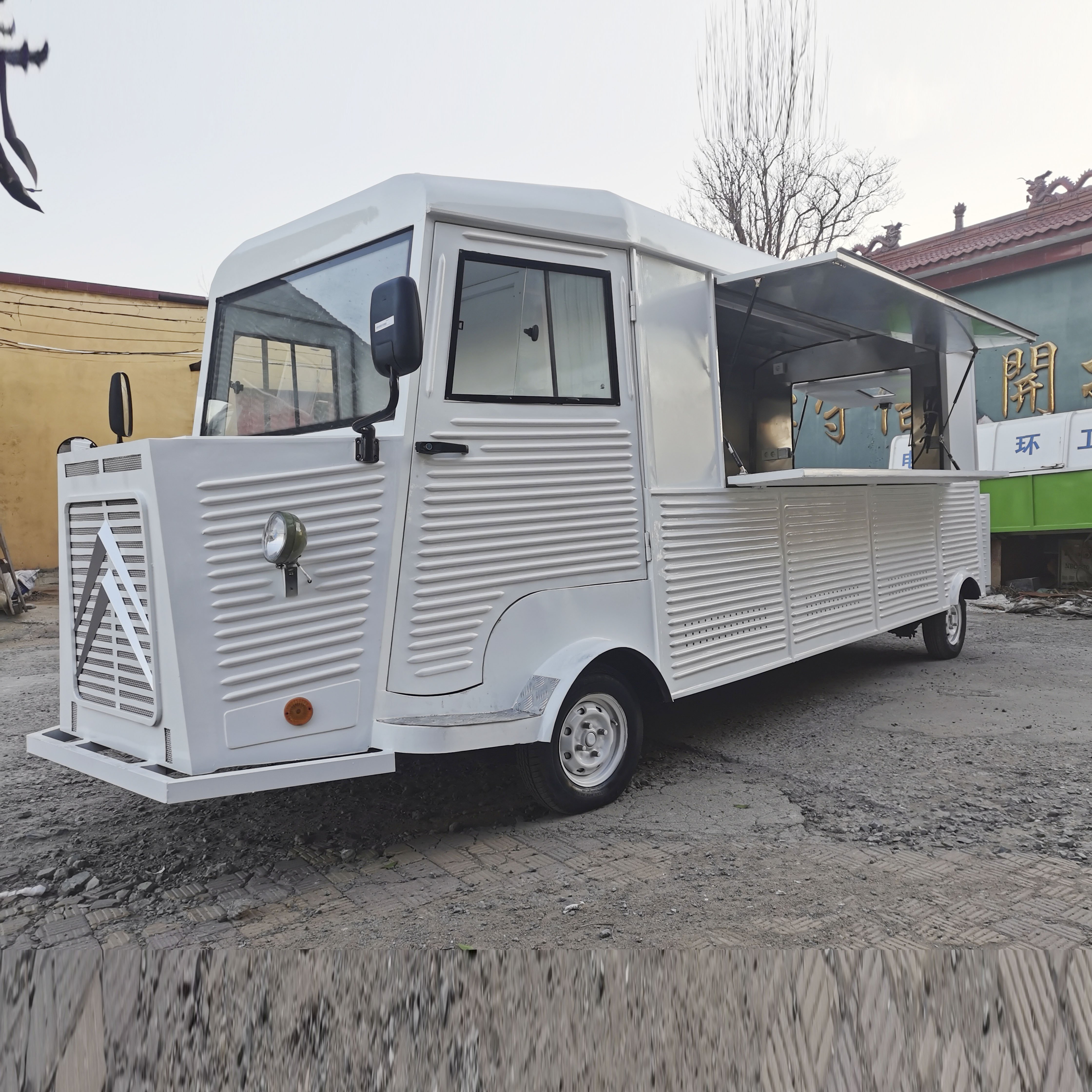Upgrade Professional Technology Round Food Trailer New Standard Bbq Food Trailers Fully Equipped With Porch