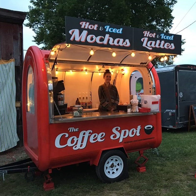 Low Cost Fully Equipped Concession Food Trailer Truck / Mobile Bus Restaurant for California USA