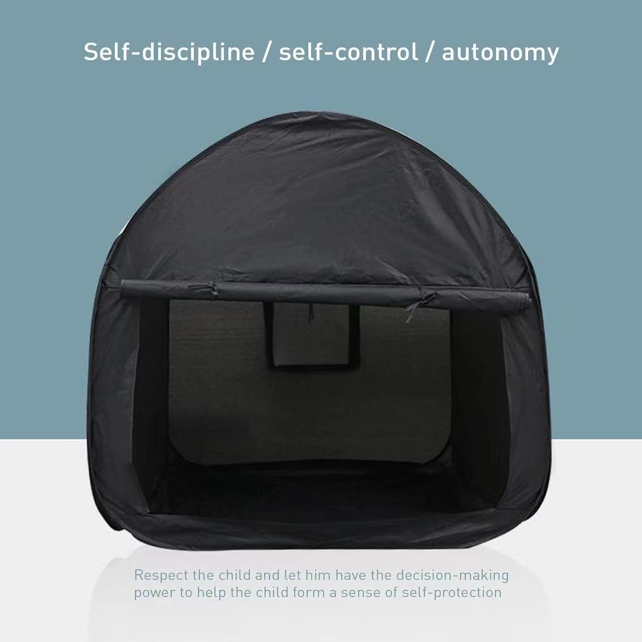 Sensory Tent Calming Hideout for Kids with CPC Certification,Portable Pop-Up Light-Out Blackout Sensory Tent
