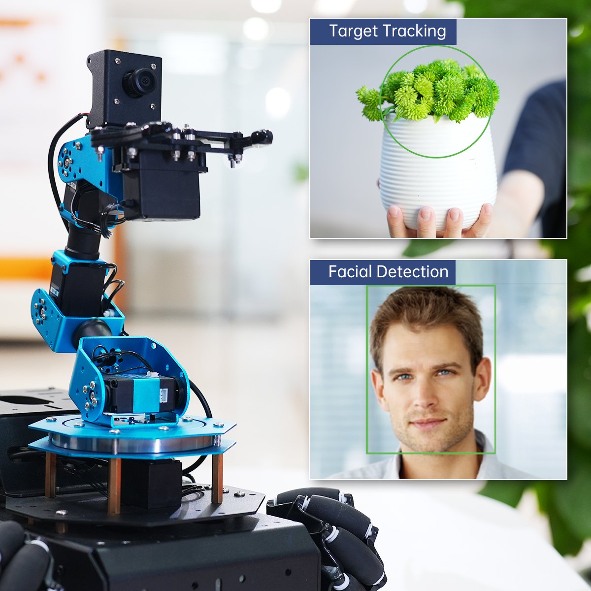 ArmPi Pro ROS Robotic Arm With Raspberry Pi Open Source 4WD Mecanum Wheel Robot Car AI Vision Programming Smart Robotics Kits
