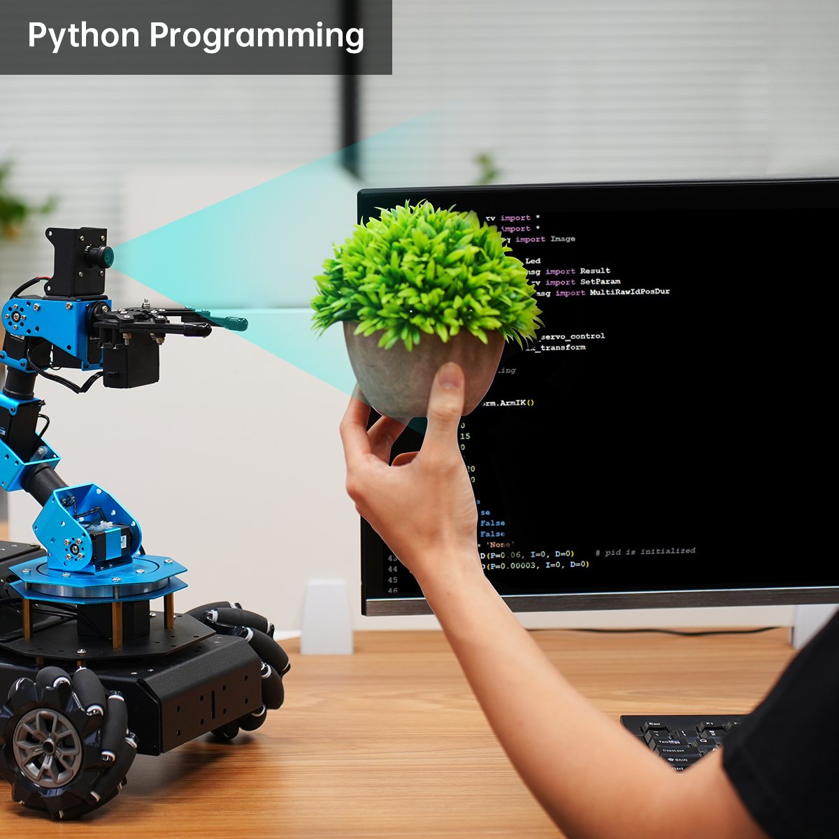 ArmPi Pro ROS Robotic Arm With Raspberry Pi Open Source 4WD Mecanum Wheel Robot Car AI Vision Programming Smart Robotics Kits