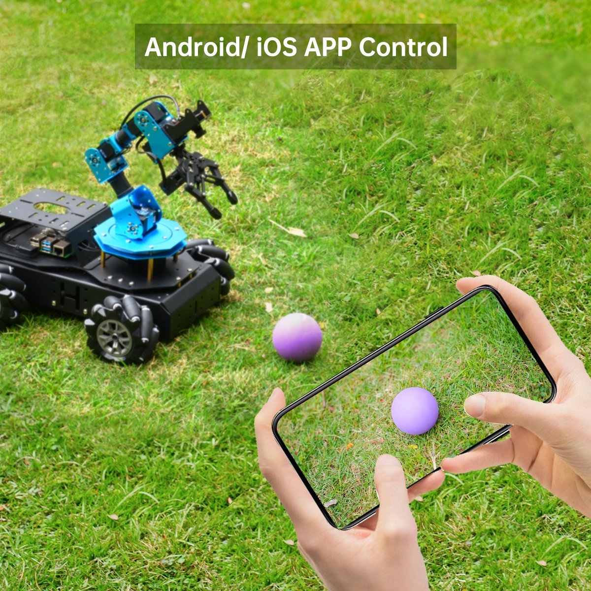 ArmPi Pro ROS Robotic Arm With Raspberry Pi Open Source 4WD Mecanum Wheel Robot Car AI Vision Programming Smart Robotics Kits
