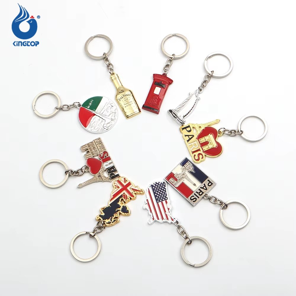 Wholesale Keychain Key Chain Accessories Metal Keychain 3d Customized Keychains Travel Souvenirs Gift Alloy Key Chain