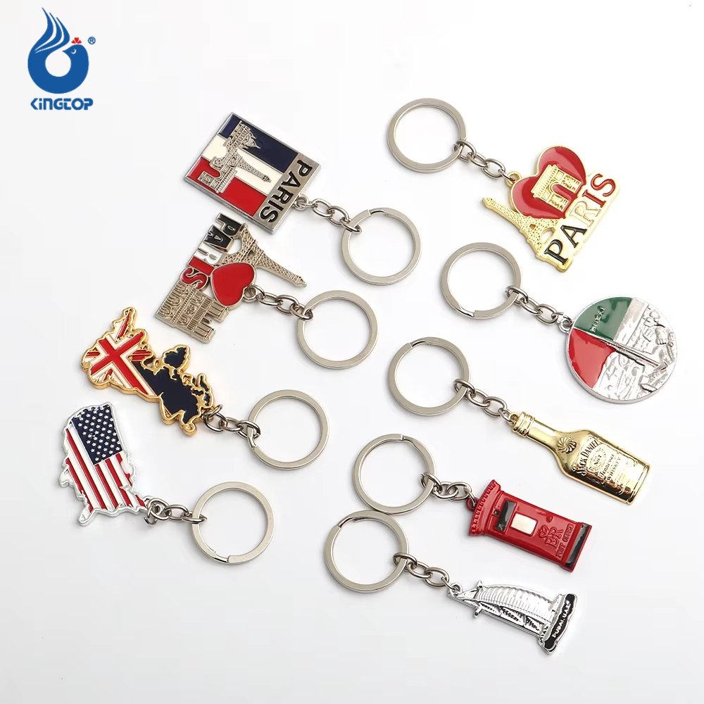Wholesale Keychain Key Chain Accessories Metal Keychain 3d Customized Keychains Travel Souvenirs Gift Alloy Key Chain