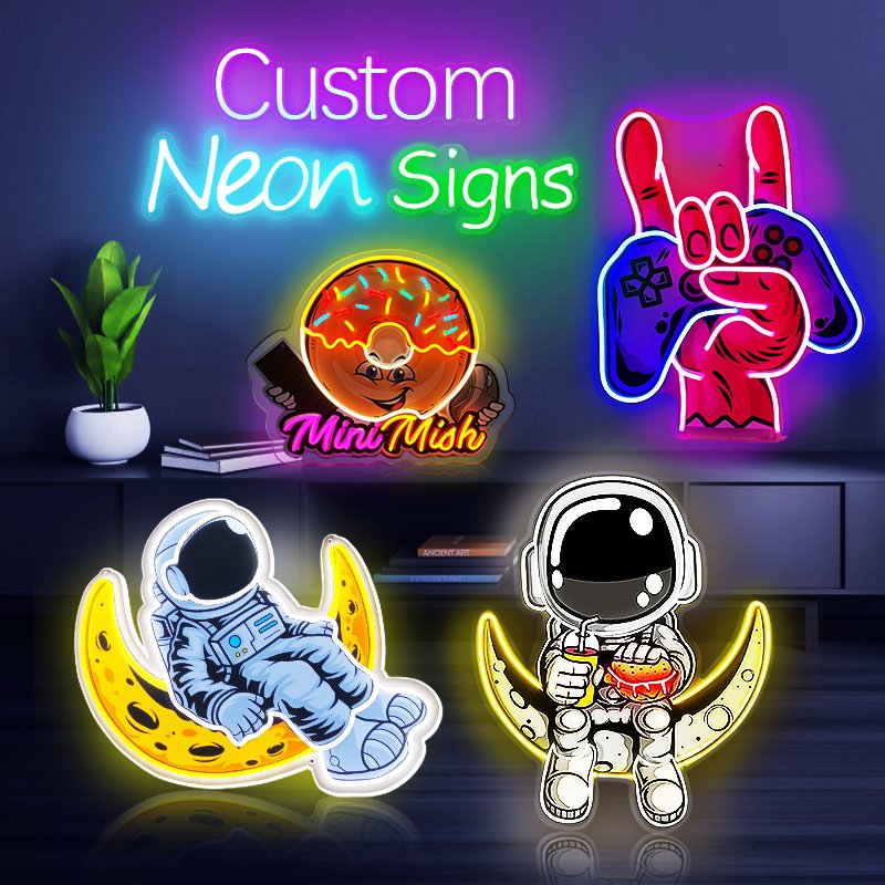 Fast Delivery Wall Decor UV Print Led Electronic Signs Logo Custom Night Lights NO MOQ Dropshipping Neon Sign