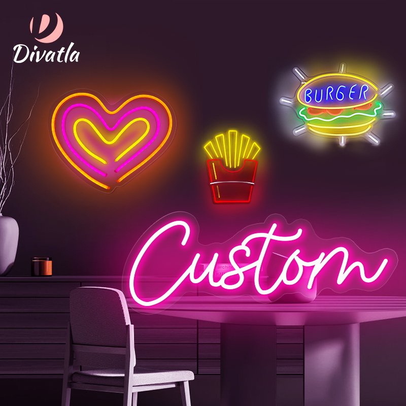 Fast Delivery Wall Decor UV Print Led Electronic Signs Logo Custom Night Lights NO MOQ Dropshipping Neon Sign