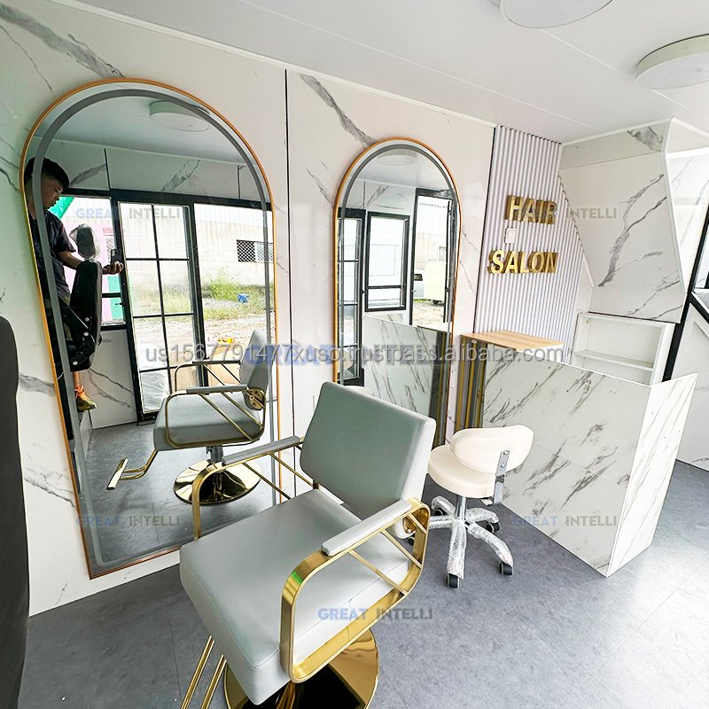 Professional Salon on Wheels Barber Shop Hair Beauty Salon Complete Stations Mobile Hair Salon for Sale