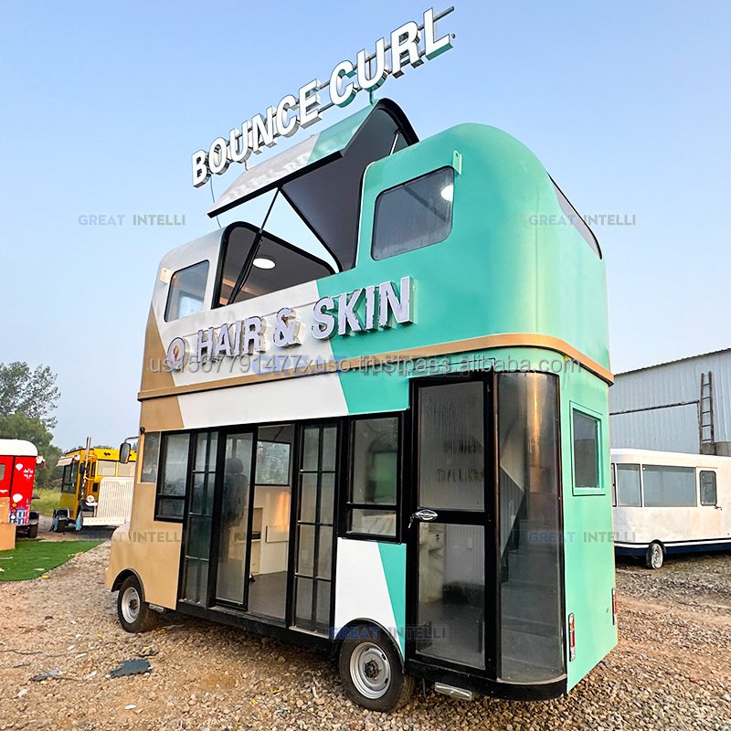 Professional Salon on Wheels Barber Shop Hair Beauty Salon Complete Stations Mobile Hair Salon for Sale