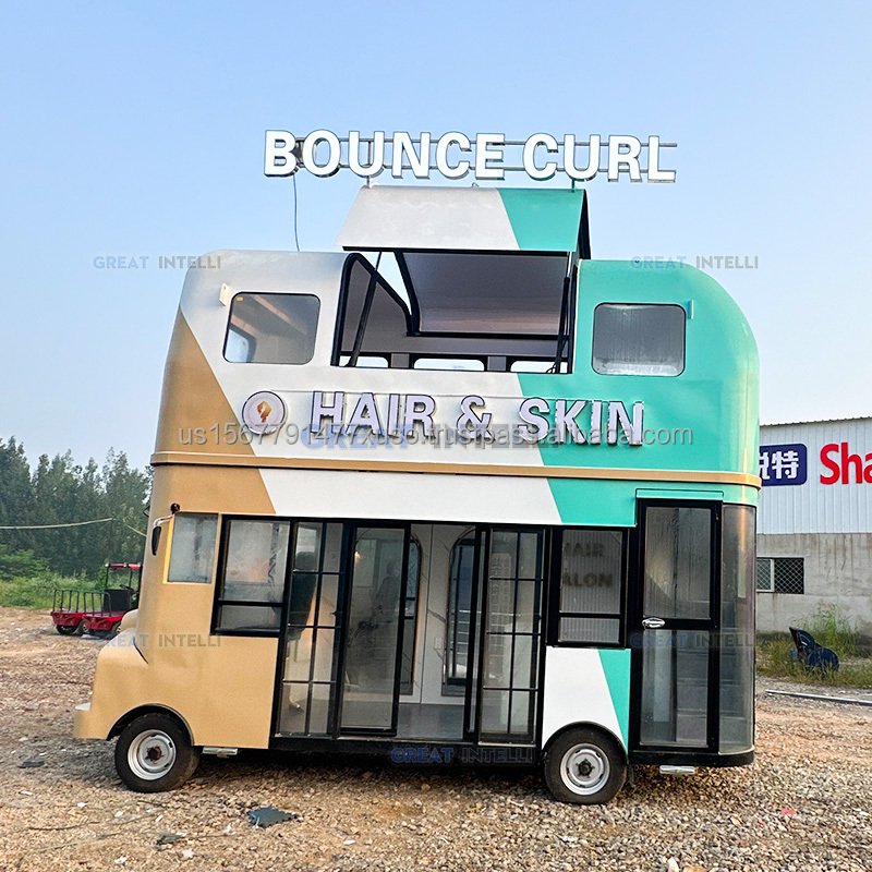 Professional Salon on Wheels Barber Shop Hair Beauty Salon Complete Stations Mobile Hair Salon for Sale