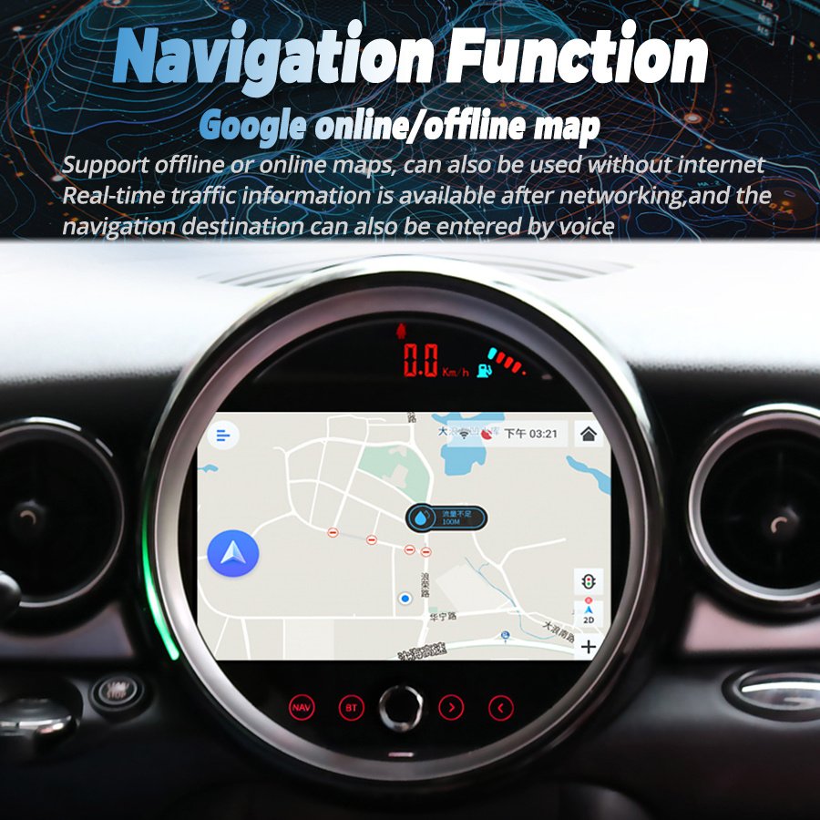 8 Core 64GB Car Radio Android 12 Multimedia Video Player for BMW Mini One R56 2009 in Dash Stereo Navigation Carplay 4G Sim Card