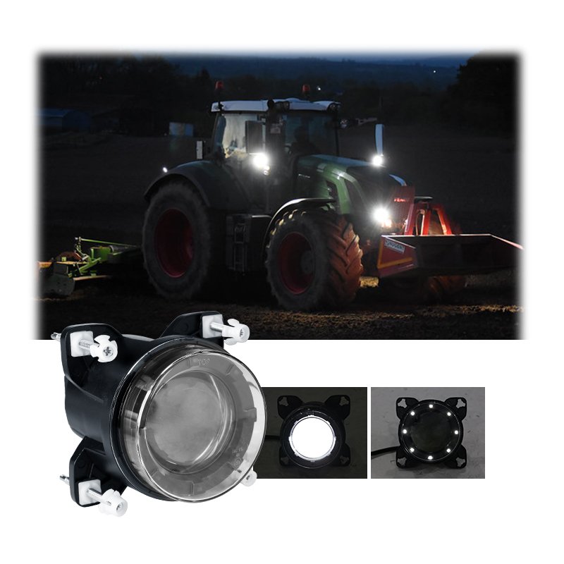 Agricultural Machine Lighting 90mm Light LED Headlight 18W Low Beam Sealed Beam LHD RHD Lights for Bus Tractor
