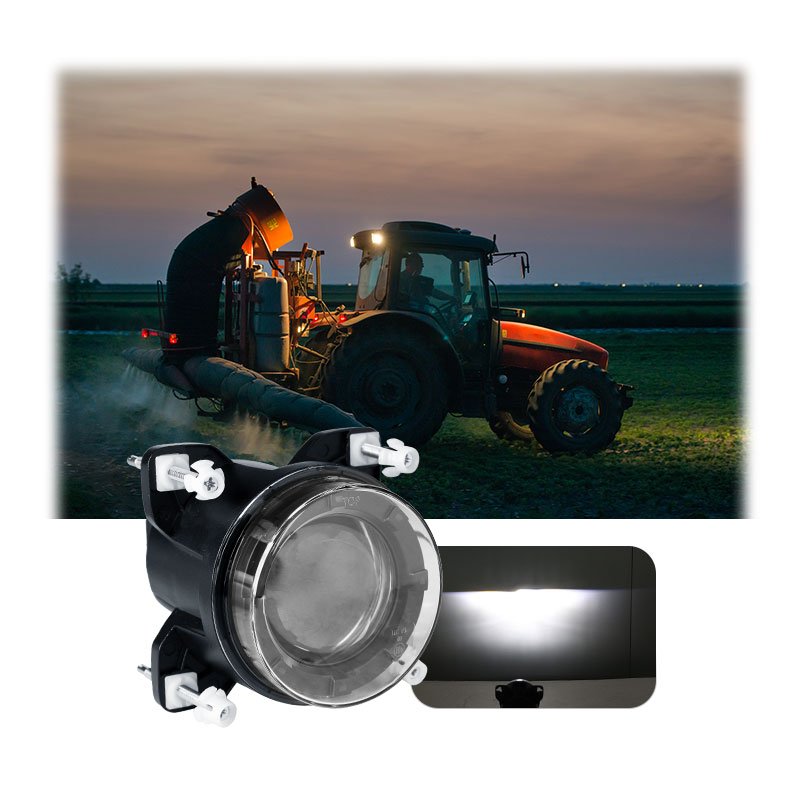 Agricultural Machine Lighting 90mm Light LED Headlight 18W Low Beam Sealed Beam LHD RHD Lights for Bus Tractor