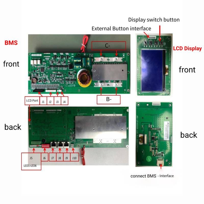 JBD ESS Smart BMS 16S 48V 100A Family Energy Storage Lifepo4 Inverter Bms Support Parallel Connection For Lithium Battery Pack