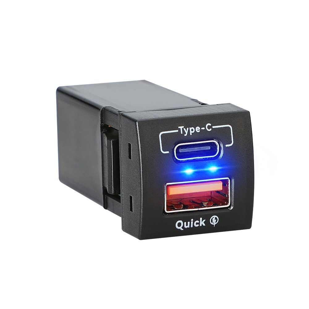 New Toyota Car Usb Charger Socket Usb C a Car Phone Charger Adapter 4.2 Fast Charge