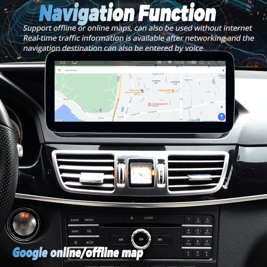 256GB Car Radio Multimedia Video Player GPS Navigation for Benz E Class W212 2009 2010 - 2015 NTG 5.0 Android 12 Screen CarPlay