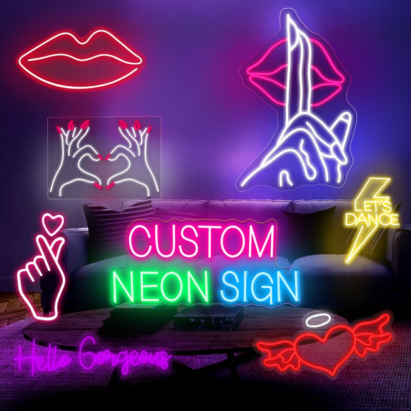Hot Sale Love Party Led Lights Custom Glowing Acrylic Sign Displays Screens for Party Bedroom Wedding Neon Sign