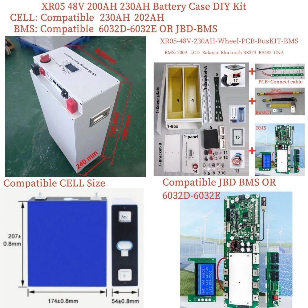 Product Selection Table 5KW 10kW15KW LiFePO4 Battery Box Diy Active Balance JK Inverter BMS 2.0 Bms 200AH 230AH 280AH 310AH