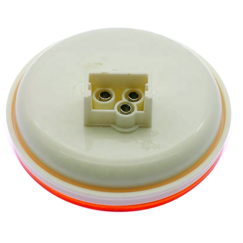 12V 24V 4 Inch Amber 10 LED Round Flash Lights Stop Turn Indicator Led Taillights Trailer RV Lorry Bus Lights With DOT SAE Emark