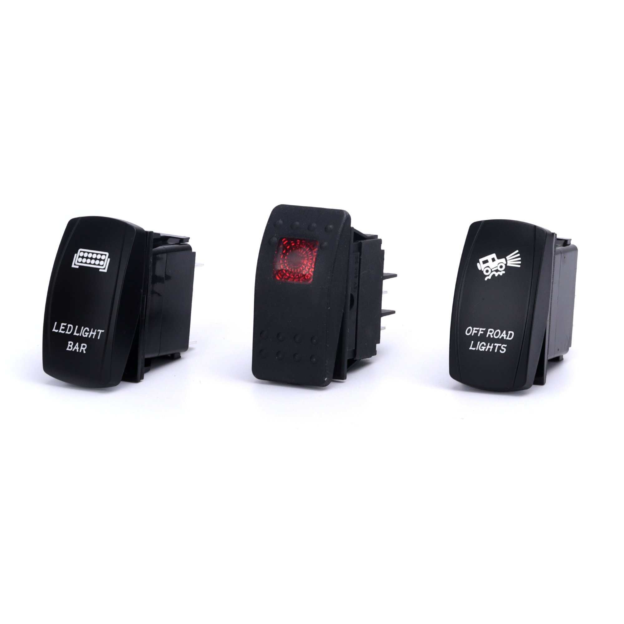 New Waterproof 8 Pin Marine Boat Blue Led Rocker Switch
