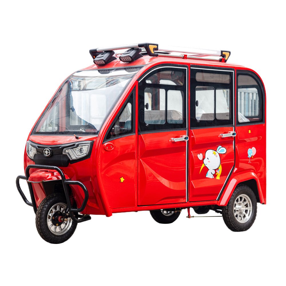 Custom logo Color Extra-large Space Sightseeing Mini Bus 4 Passenger Seat Tuktuk Electric Rickshaw Electric Passenger Tricycle