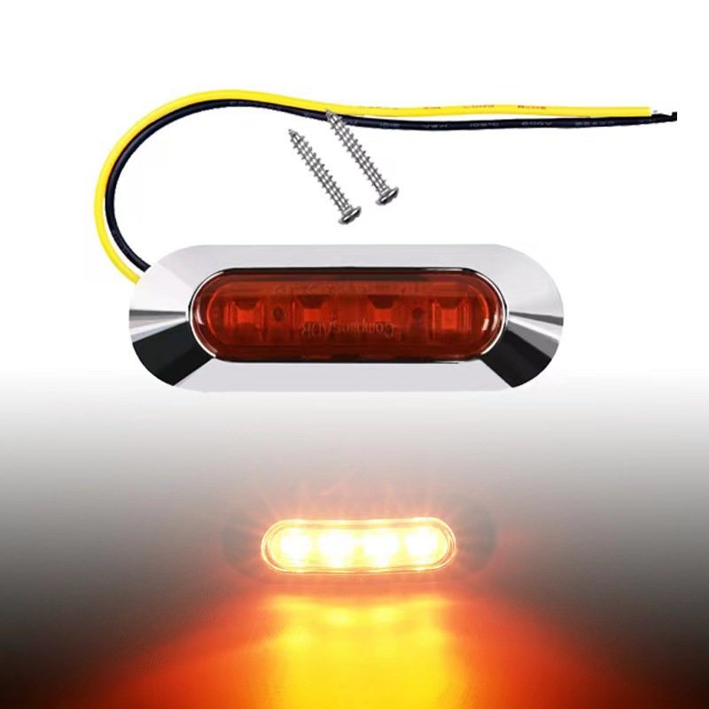 Good Quality 4Led Vehicle Warning Lamp Steady Bright DC 10V-30V Truck Side Light Highlight 94mm 3.7inch
