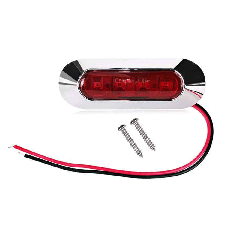 Good Quality 4Led Vehicle Warning Lamp Steady Bright DC 10V-30V Truck Side Light Highlight 94mm 3.7inch