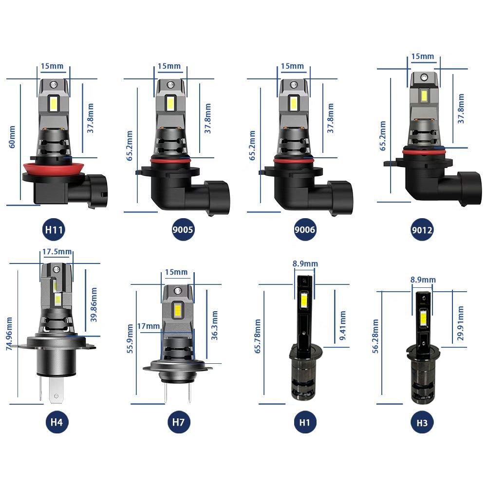 Can Bus Led Car Accessories 20w 30w 35w 50w 100w 1:1 Original Halogen Led Replacement H7 Hb3 Hb4 H1 H3 881 Cheap Headlight Bulb