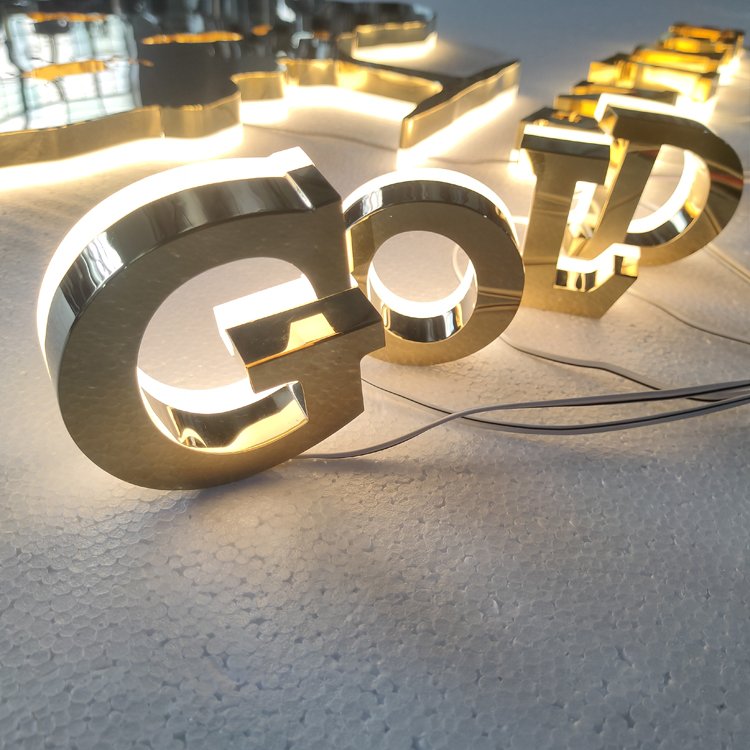 3D Signage Custom Acrylic Letters Led Signboard Stainless Steel Signboard 3d Letters Company logo Led Sign