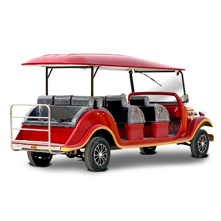 Cheap Two Door Four Wheel Classic Vintage Electric Sightseeing Bus Car Retro Tourist Model T Golf Cart 2024 Price