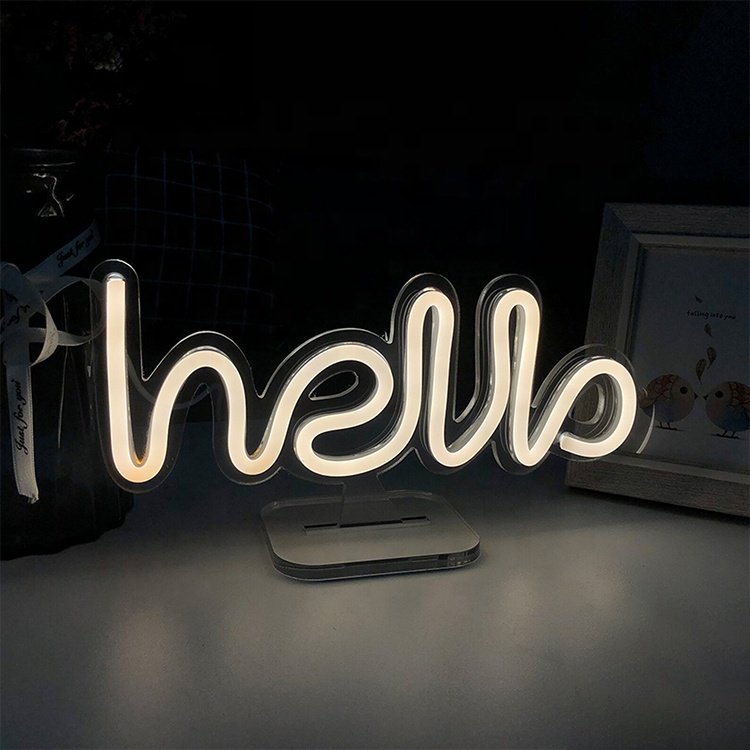 Custom Bedroom Desk Decor Kids Room Night Mini Led Lamp Home Wall bar logo Shop Decor Signs for Christmas Birthday Gifts