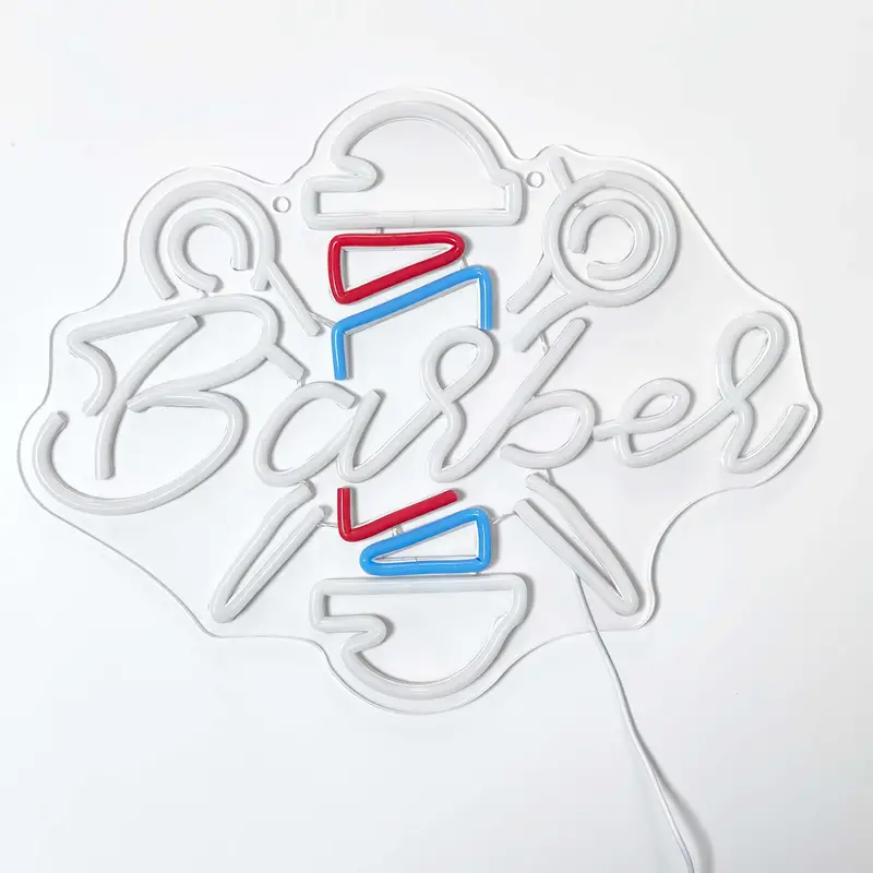 Fast Delivery Dropshipping Decoracion Lettering Light Logo Barber Neon Sign Neon Lights Drop Shipping for Party