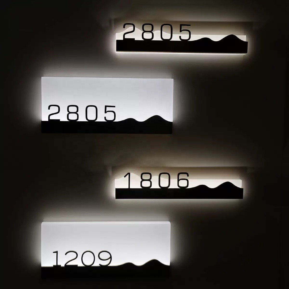 Custom logo Design House Door Number Laser Cut Sign Metal Numbers Toilet Signage Alphabet Letter Hotel Signs for Home