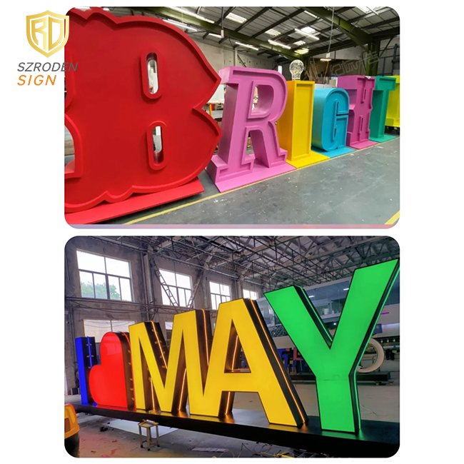 Event Free Standing Decoration Love Big Three Dimensional Letter Signage for Business Name Logo Party Large Sculpture Letters