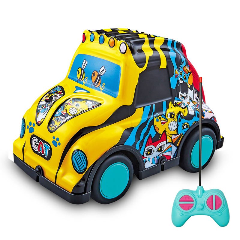 4 Channel Remote Control Bus Electronic RC Car Toy Buses Model for Kids