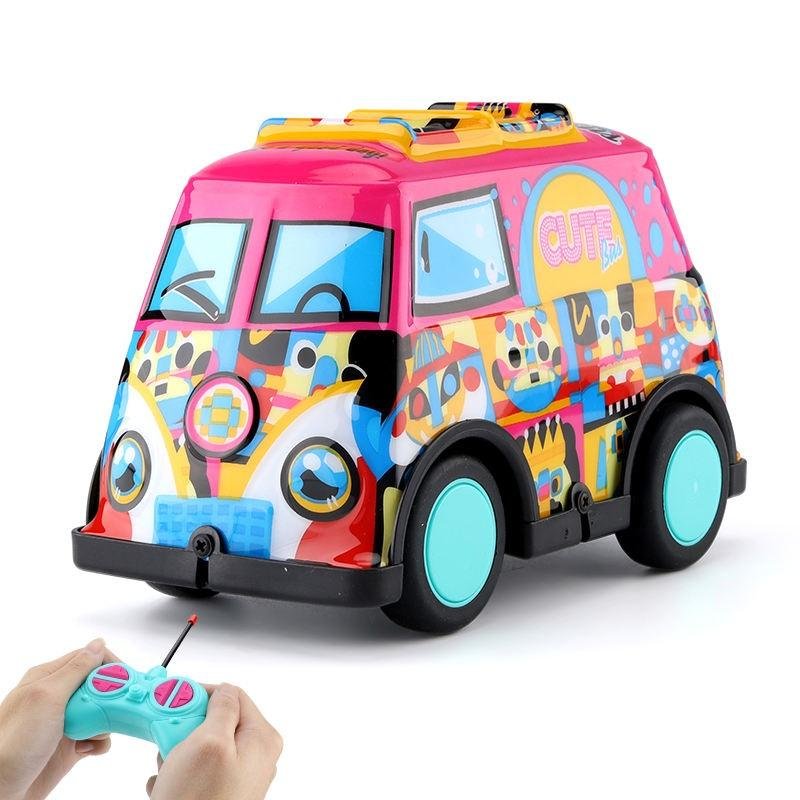 4 Channel Remote Control Bus Electronic RC Car Toy Buses Model for Kids