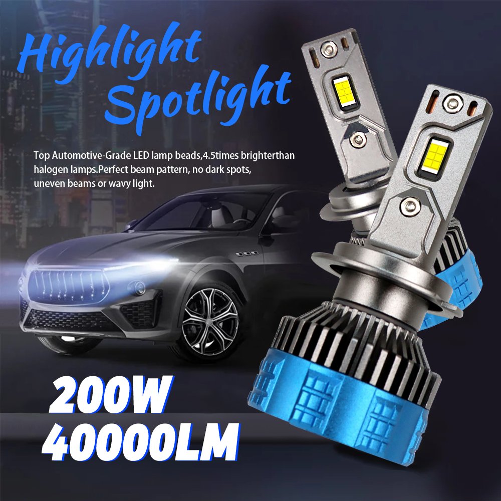 Valesun Super Hot Selling F8 Pro 200W 40000lm Led Headlight for Car 12V 24V Led Luces H1 H3 H8 H4 9005 9006 Led Headlights
