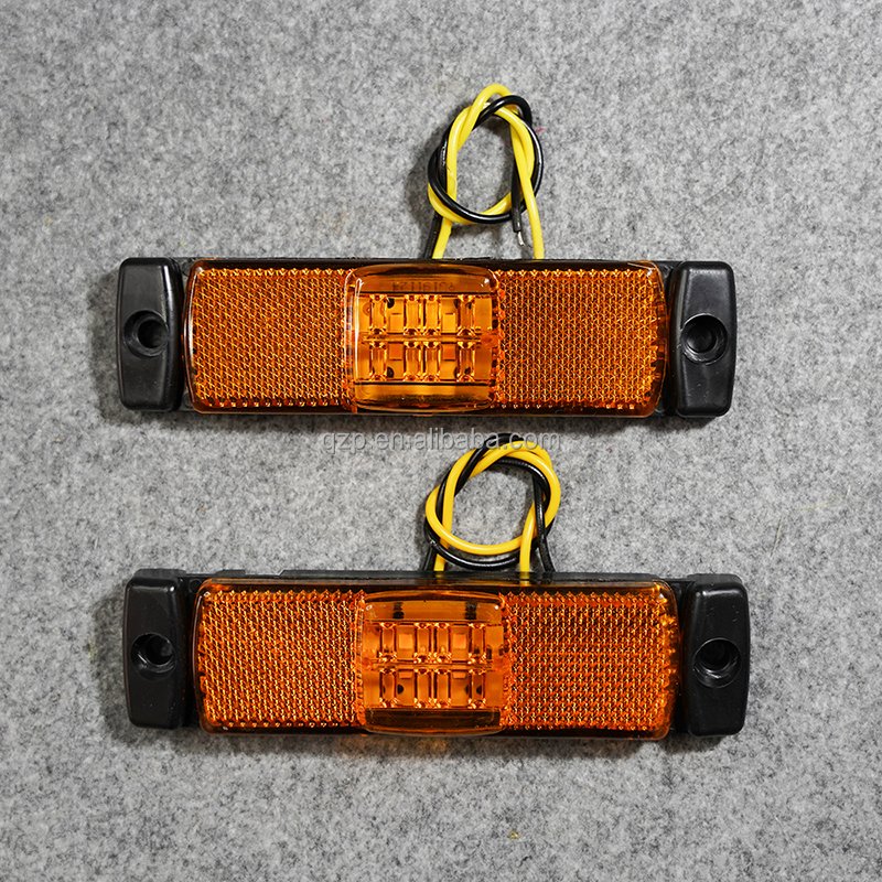 High Quality 12-24V 3LED Safety Warning Work Light Car Side Marker Light Signal Lamps for Truck Bus Trailer