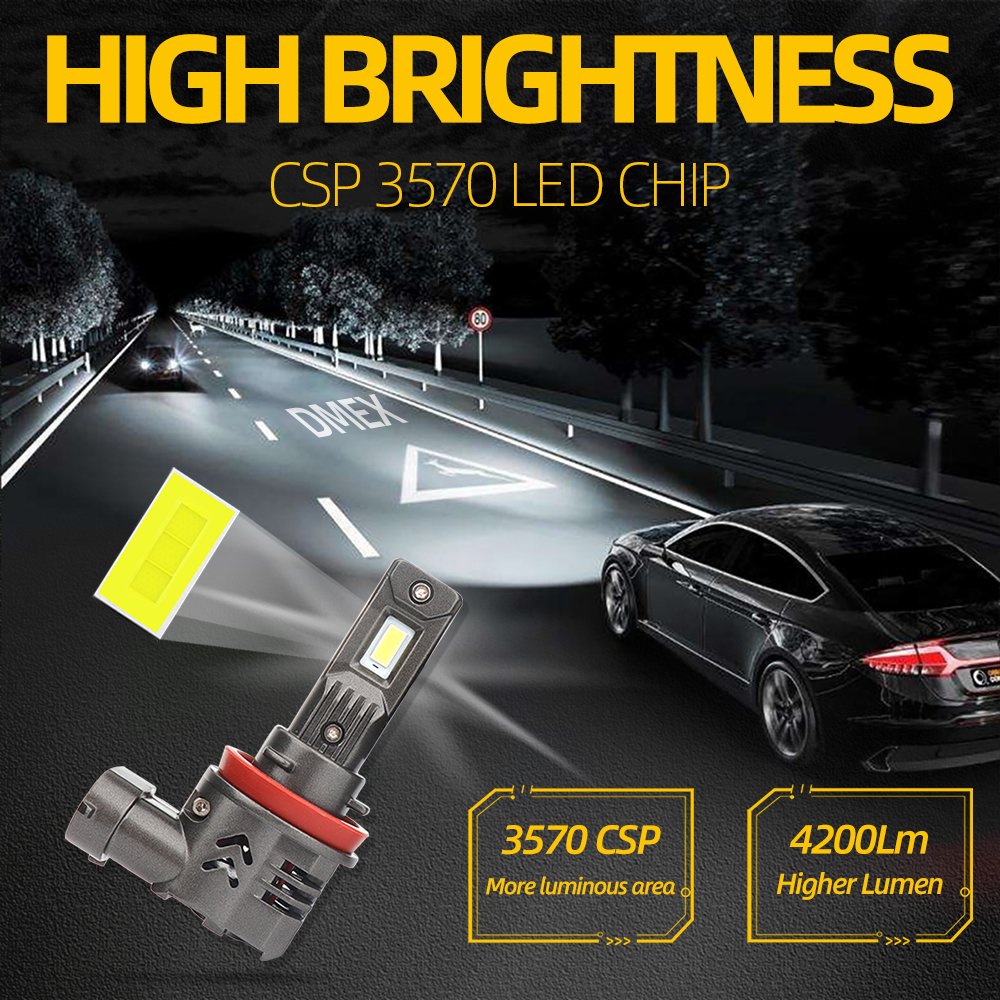 DMEX Wireless H1 H3 H7 H11 9005 9006 LED Headlight Bulbs Mini H4 LED Conversion Kits Hi Low Beam LED Light Headlamp