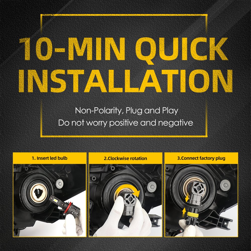 DMEX Wireless H1 H3 H7 H11 9005 9006 LED Headlight Bulbs Mini H4 LED Conversion Kits Hi Low Beam LED Light Headlamp