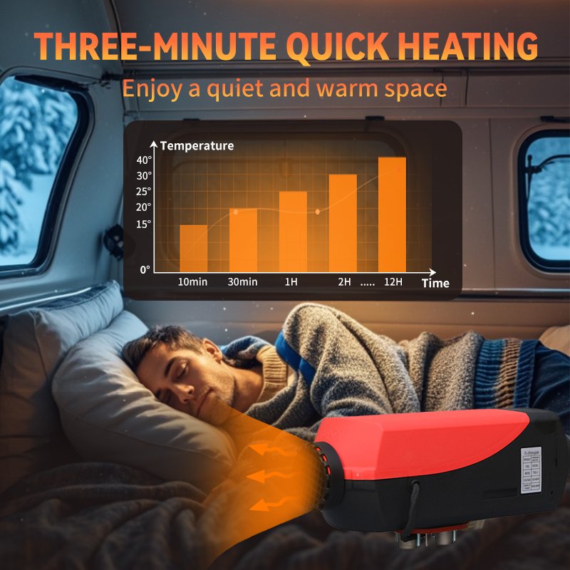 5KW 12V 24V Fast Heating Diesel Parking Air Heater for Truck Boat Caravan Car