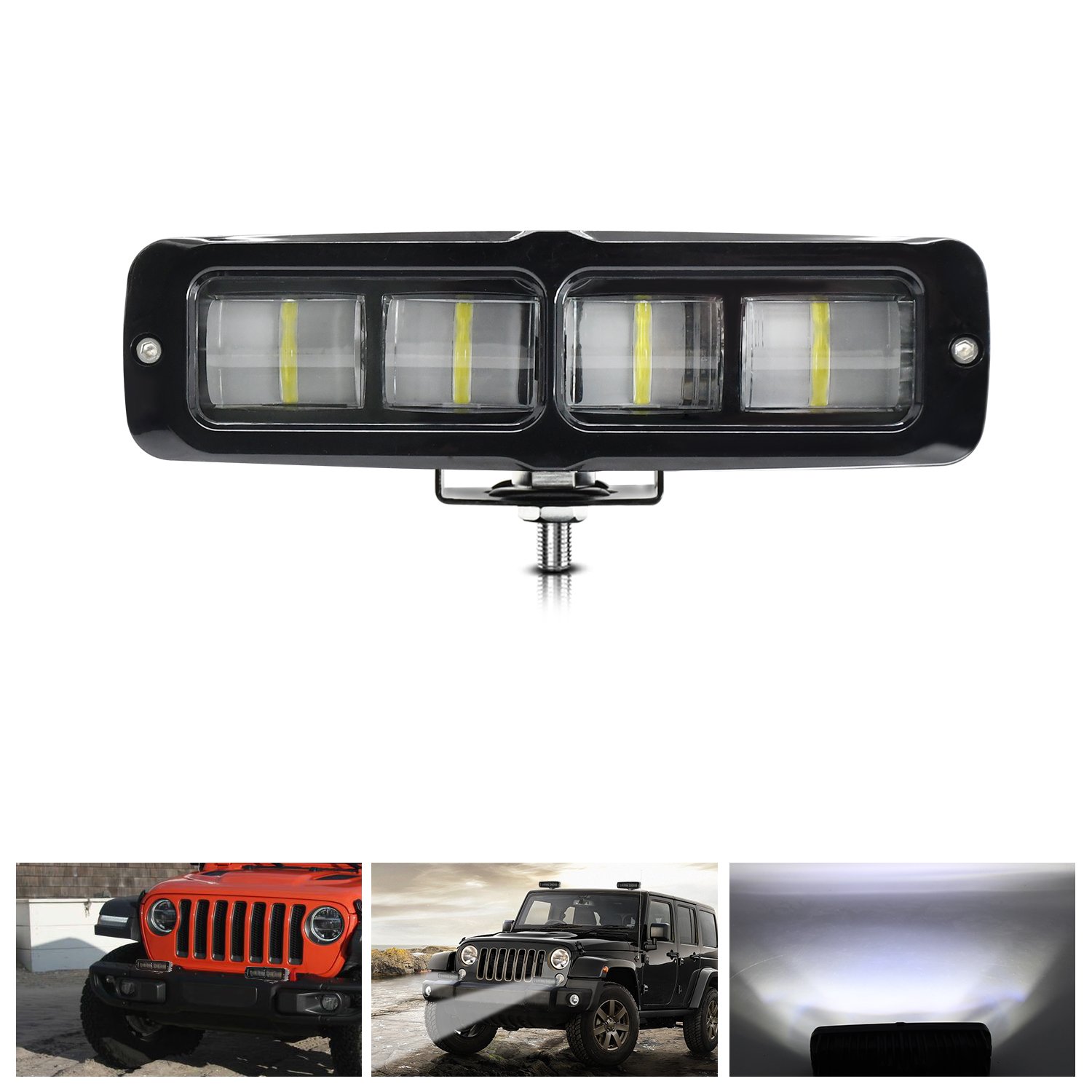 Wholesale Durable and Adjustable 6-inch Off-road Work Light Headlight for Motorcycles and Cars