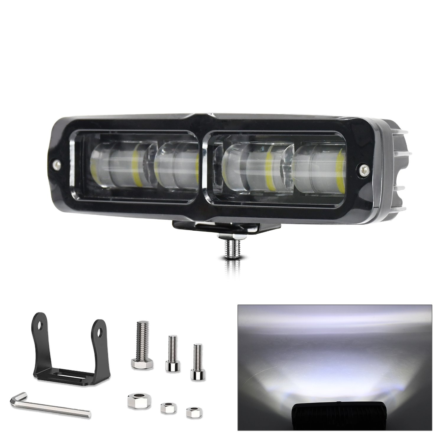 Wholesale Durable and Adjustable 6-inch Off-road Work Light Headlight for Motorcycles and Cars