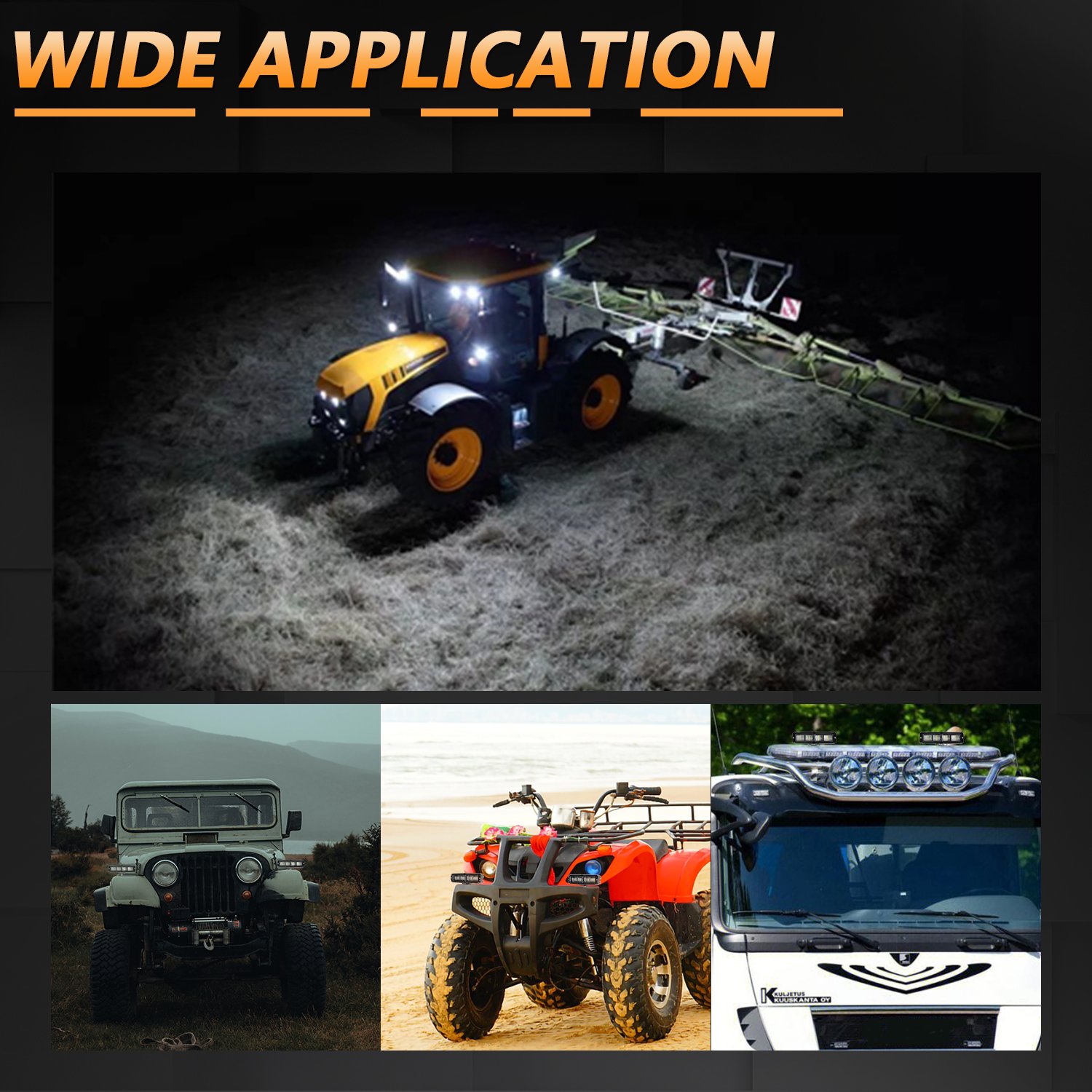 Wholesale Durable and Adjustable 6-inch Off-road Work Light Headlight for Motorcycles and Cars