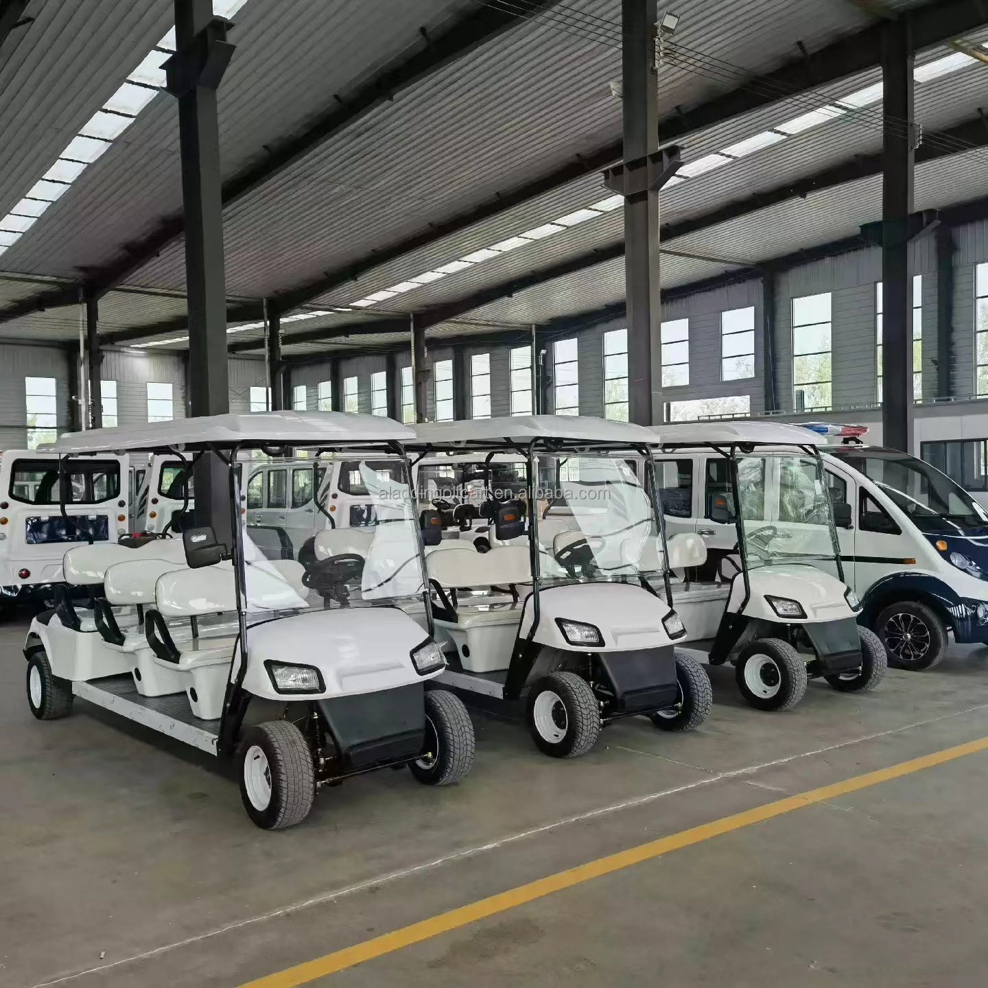 Tourist Car 6 Seater Gasoline Petrol Golf Buggy Vehicles Power Glide Golf Car 48V Electric Golf Crts Lithium Battery