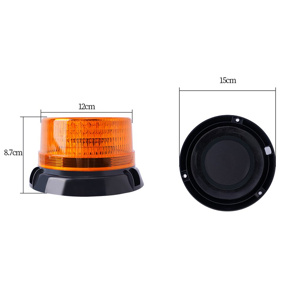 90LED Forklift Emergency Warning Light 10-80V Solar Power 2000mAh Battery Magnetic Rotating Strobe Beacon Light for Trucks